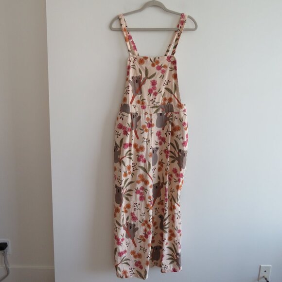 PRINCESS HIGHWAY X MODCLOTH Kool As A Koala Linen Blend Overalls - Size US 10 - Picture 2 of 16